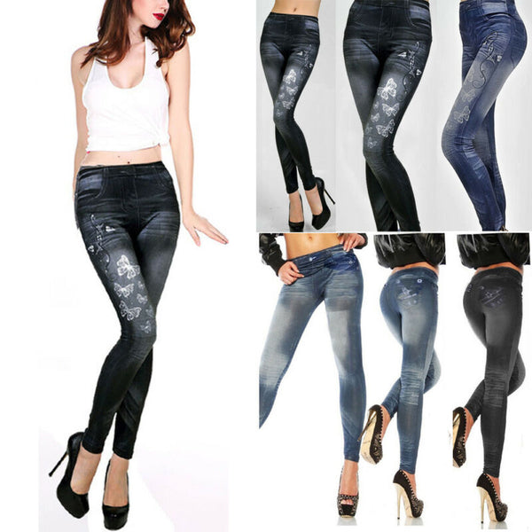 2020 Hirigin New Fashion Casual Women Ladies High Waist Skinny Fit Jeggings Stretchable Denim Pecil Print Pants Jeans